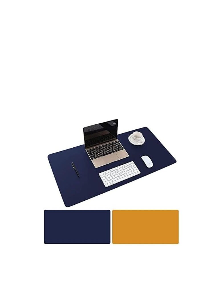 Cool Baby COOL BABY Multifunctional desk pad, ultra-thin waterproof PU leather mouse pad, office/home dual-use desk writing pad (70*35cm,Yellow + Blue) - Image 1