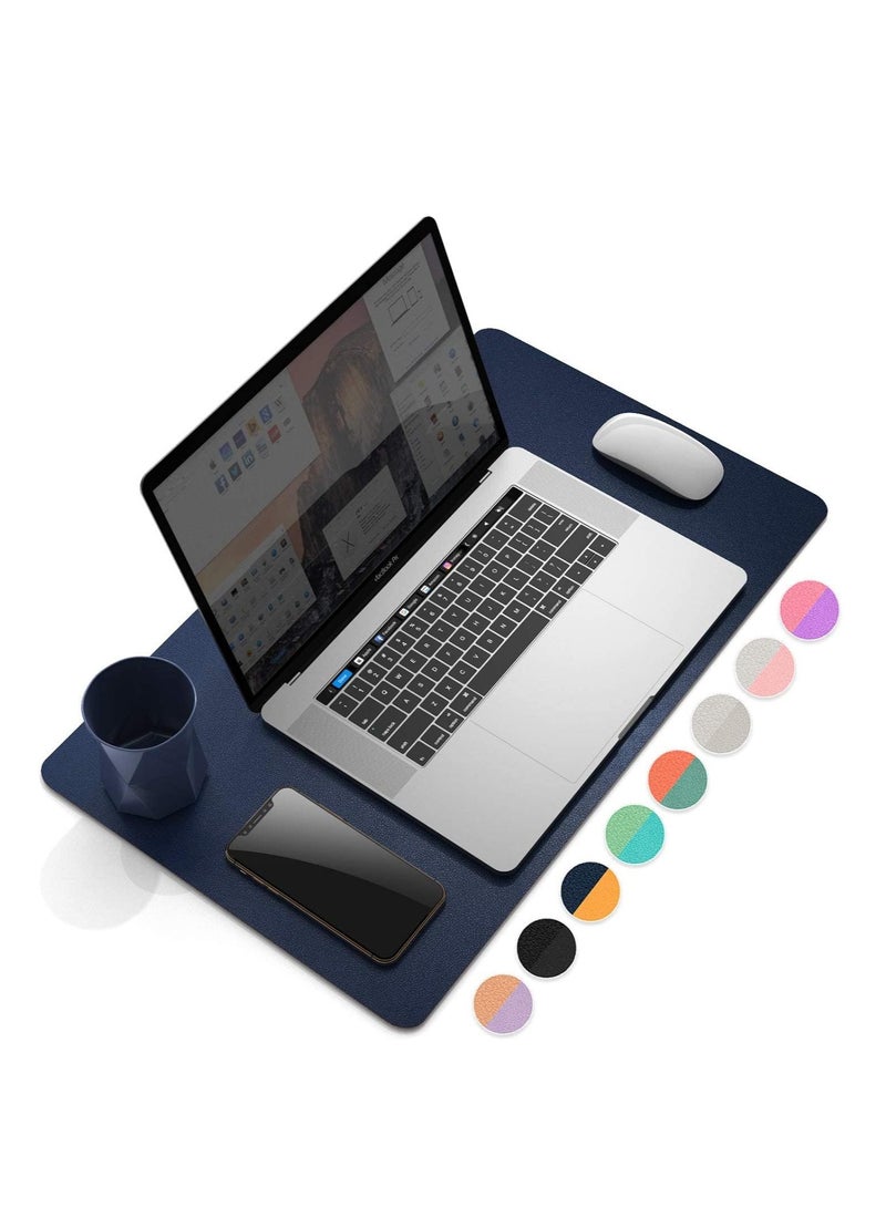 Cool Baby COOL BABY Multifunctional desk pad, ultra-thin waterproof PU leather mouse pad, office/home dual-use desk writing pad (70*35cm,Yellow + Blue) - Image 2