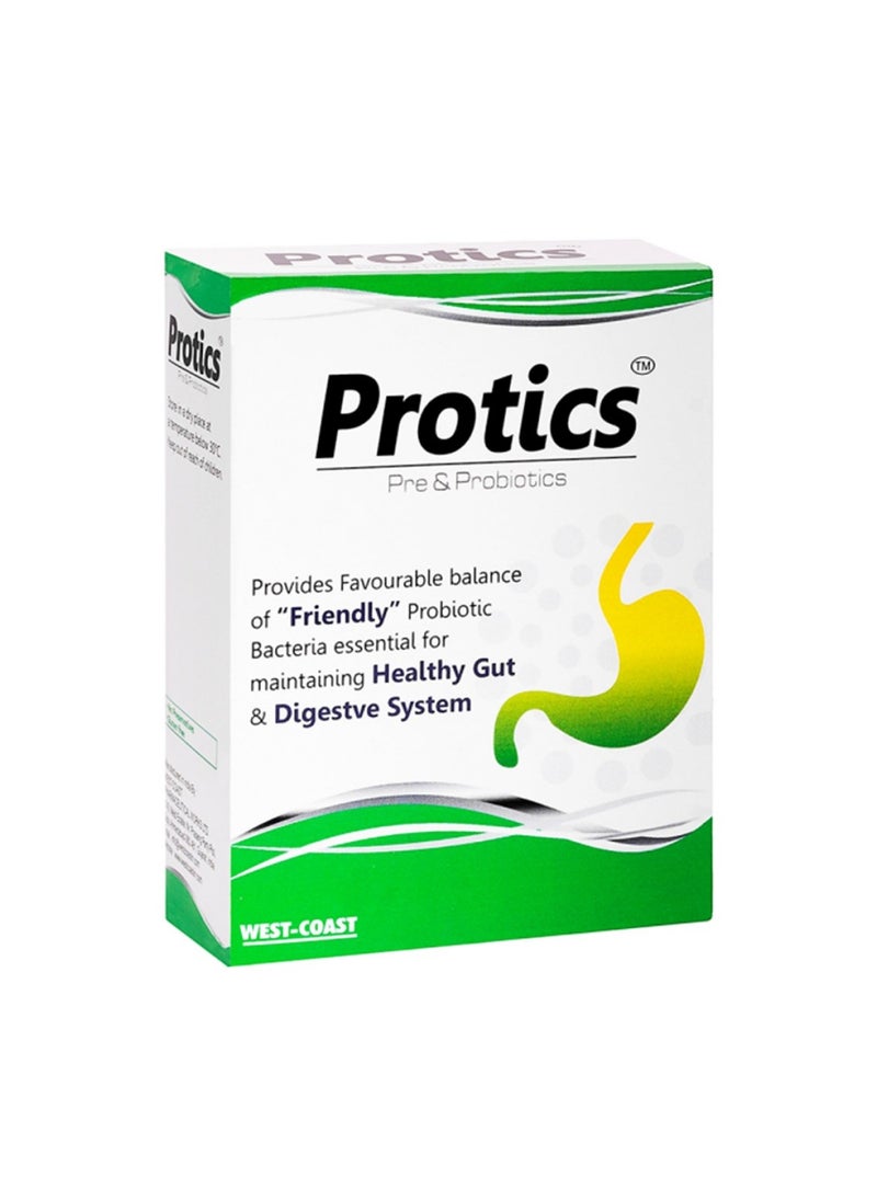 Protics Prebiotics And Probiotics Capsules For Healthy Digestive System, Pack of 30's  - Image 1