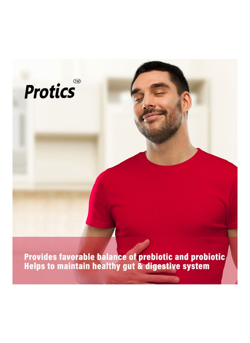 Protics Prebiotics And Probiotics Capsules For Healthy Digestive System, Pack of 30's  - Image 2