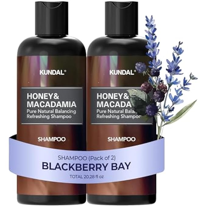 KUNDAL HONEY&MACADAMIA HYDRO-INTENSIVE MOISTURE PREMIUM NATURE HAIR SHAMPOO [BLACKBERRY BAY] SULFATE FREE, MACADAMIA OIL FOR DAMAGED HIAR CARE, DEEP CLEAN & HYDRATION 1,000ML (500ML X2EA) 33.8FL OZ - Image 2