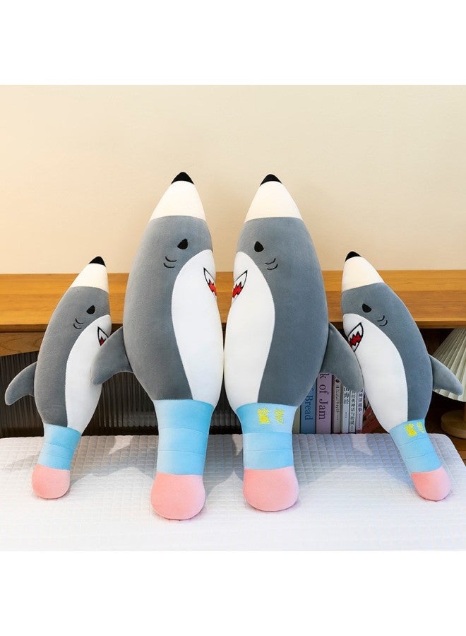 Shark Pen Doll Shark Carving Doll Spoof Pillow Funny Doll Sand Carving Shark Bee Plush Toy Female Birthday Gift-Specifications:Picture Color-Color:70cm  - Image 4