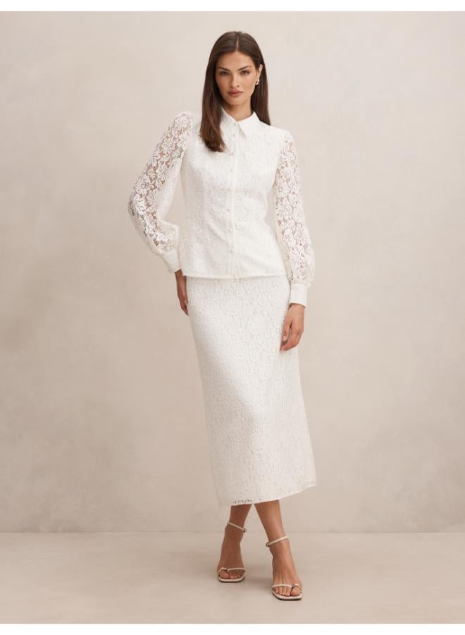 forever new Loretta Lace Midi Skirt - Image 5