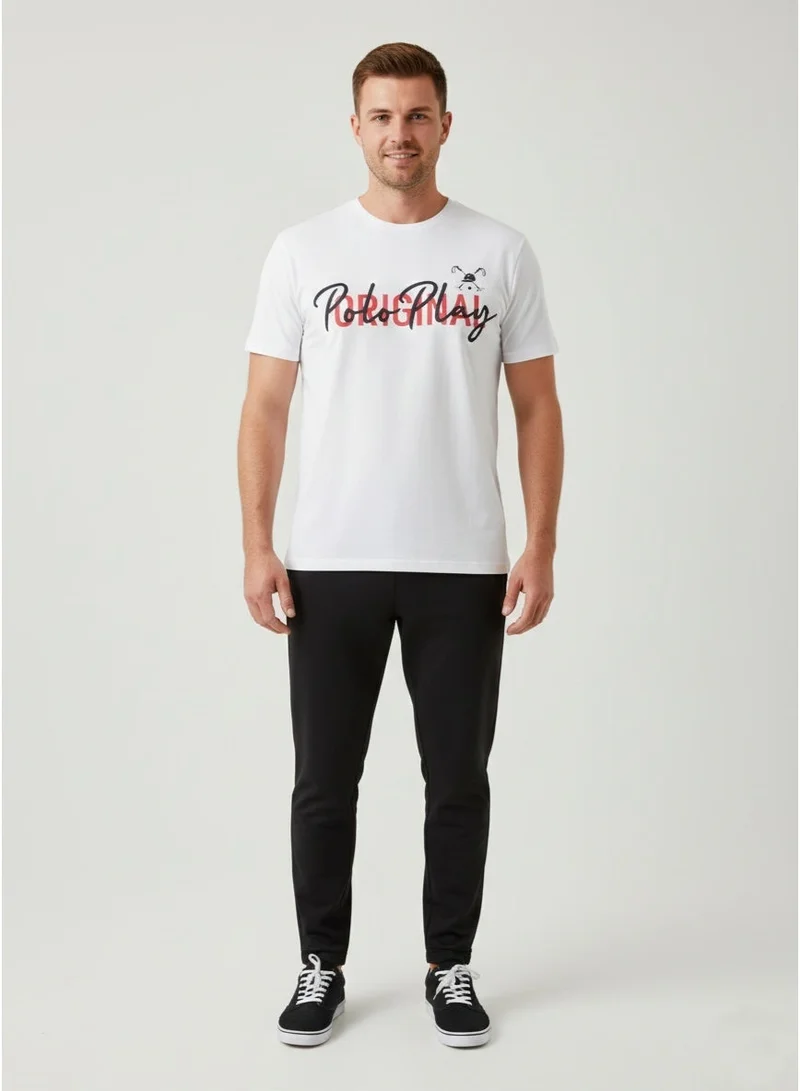 Polo Play Mens Graphic T-shirt -WHITE