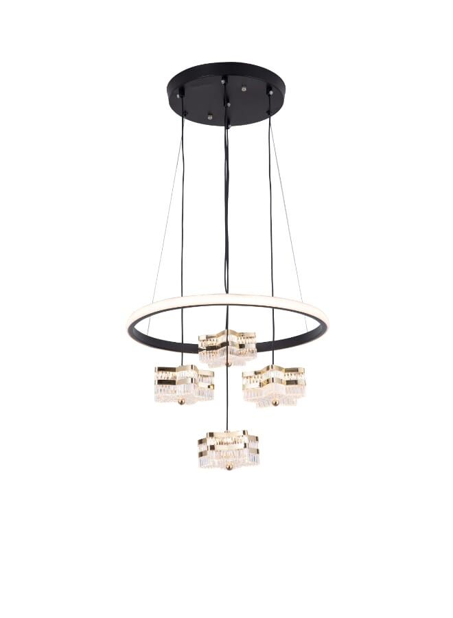 Best Power Modern LED Chandelier 6161 with 3 Lighting Levels, 3 Pendant Lamps, 80cm Adjustable Length, and 29W Power - Stylish Ceiling Light for Living Room, Dining Room, Bedroom - Image 3