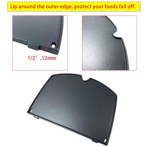 Direct Store DC137 6559 Cast Iron Cooking Griddle Replacement for Weber Q200 Q220 Q240 Q260 Q2000 Q2200 Q2400 Series, Gas Grills Griddle Fits 396001 396002 394001 566014 566001 - Image 3