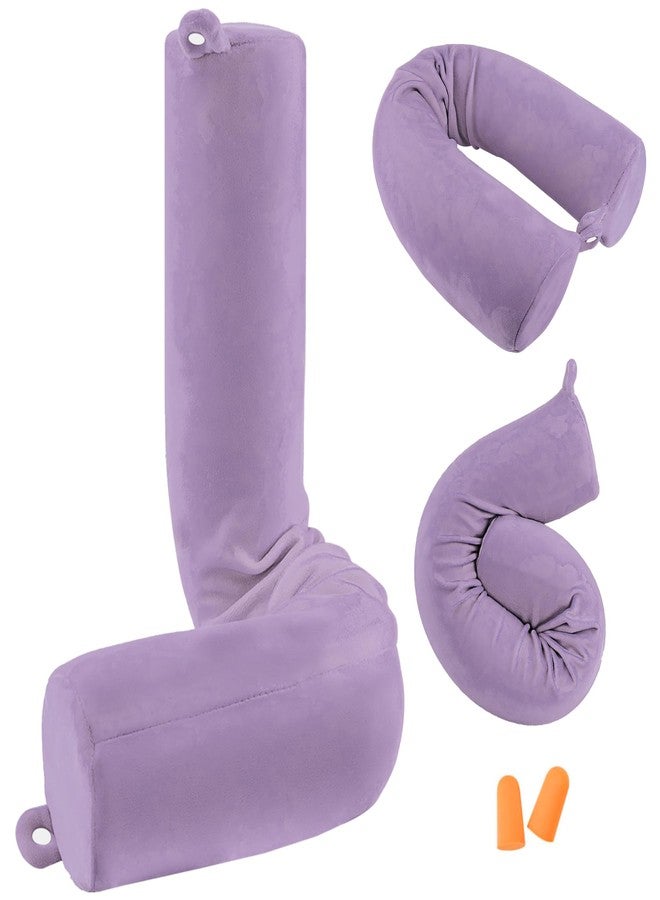 PG6 Twist Memory Foam Travel Pillow for Neck, Chin, Lumbar and Leg Support-for Travling on Airplane, Train, Bus or at Home-Adjustable, Bendable Roll Pillow with Washable Soft Cover - Image 1