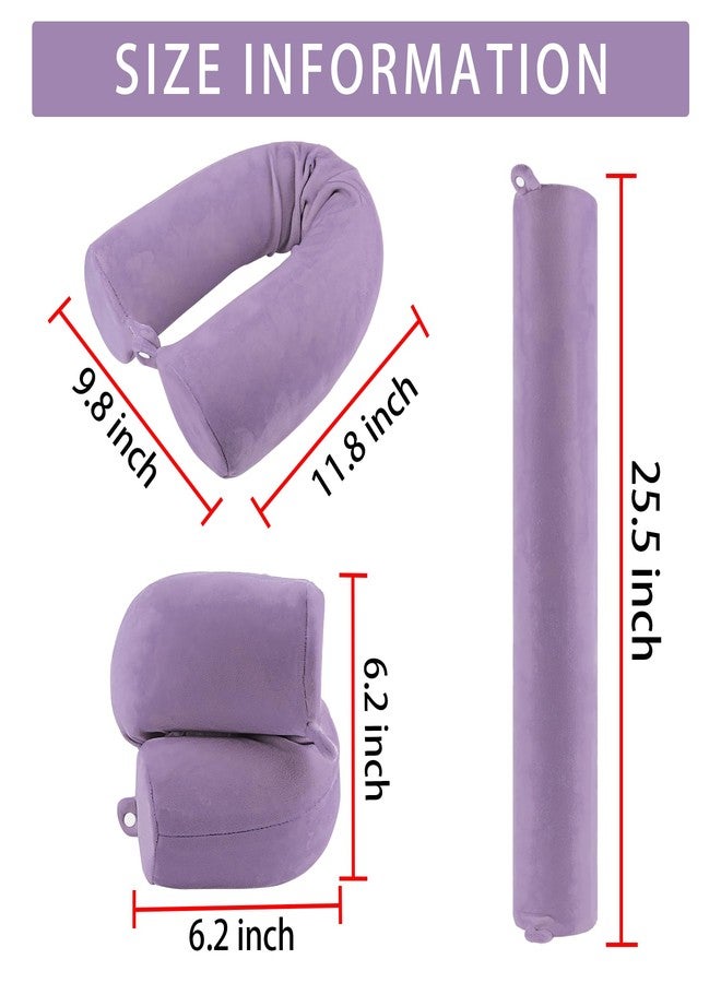 PG6 Twist Memory Foam Travel Pillow for Neck, Chin, Lumbar and Leg Support-for Travling on Airplane, Train, Bus or at Home-Adjustable, Bendable Roll Pillow with Washable Soft Cover - Image 2