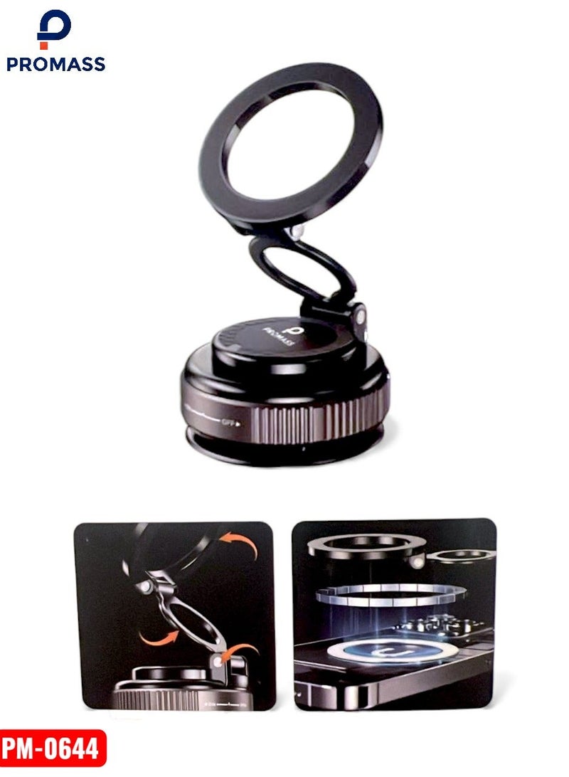 بروماس حامل جوال مغناطيسي للسيارة والمنزل والمكتب (قابل للتعديل للدوران 360 درجة) تصميم الحامل مدمج وقابل للطي, يستخدم مباشرة مع سلسلة ايفون 17 16 15 14 13 12 11 و جالكسي S25 S24 S23 S22 مناسب لجميع الهواتف مقاس 4 7.9 بوصة ماج سيف