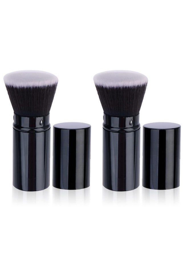 UNIMEIX Foundation Brush For Liquid Makeup Flat Retractable Kabuki Brush Sunscreen Applicator For Kids Bronzer Cream Or Flawless Powder Makeup  - Image 1