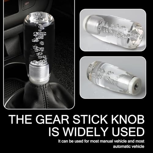 Sumjig 1 PC Car Speed Shift Knob, 3.94" x 1.7" x 1.18", Transparent Crystal Bubble Gear Shift Knob with LED Lights, Easy to Install, Suitable for Most Car Models - Image 5