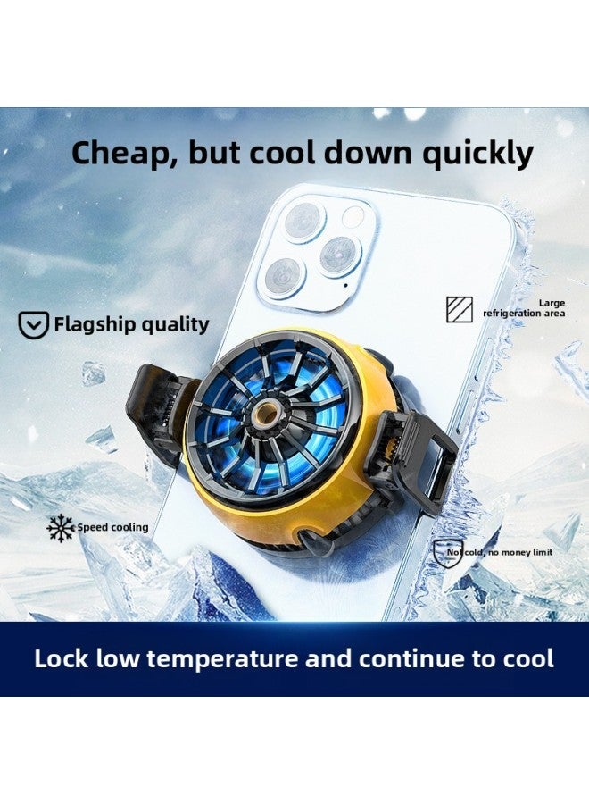 Rice Ink DL05 Mobile Phone Radiator Memo Digital Display Shift Magnetic Semiconductor Cooler Game Handle-Color:DLA6 Back Clip  - Image 1