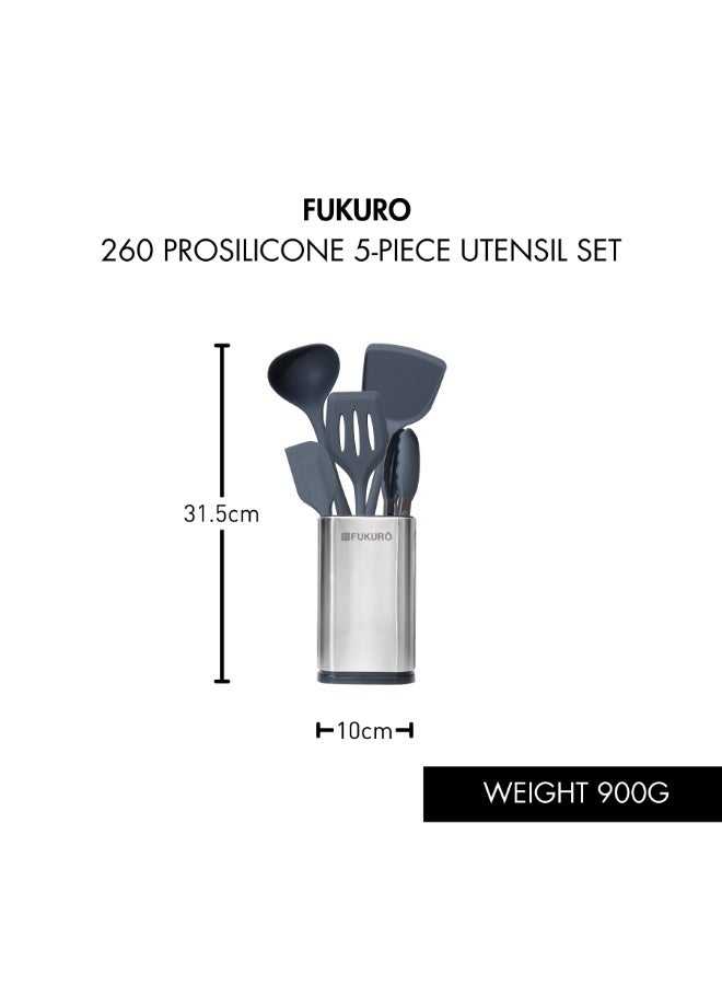 Fukuro 260 ProSilicone Cooking Utensil Set 5-Piece - Image 5
