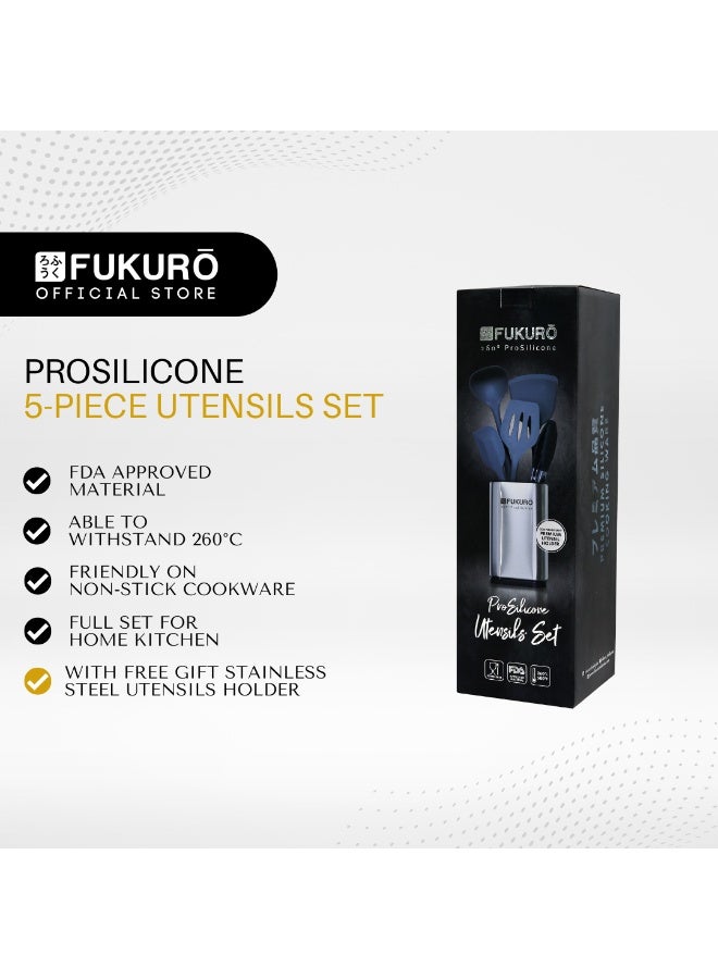 Fukuro 260 ProSilicone Cooking Utensil Set 5-Piece - Image 1