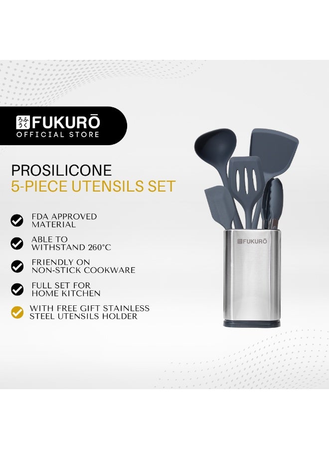 Fukuro 260 ProSilicone Cooking Utensil Set 5-Piece - Image 2
