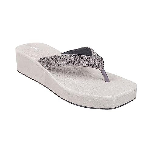 Mochi Women Grey Wegde Heel Fashion Sandal UK/4 EU/37 (34-131) - Image 2
