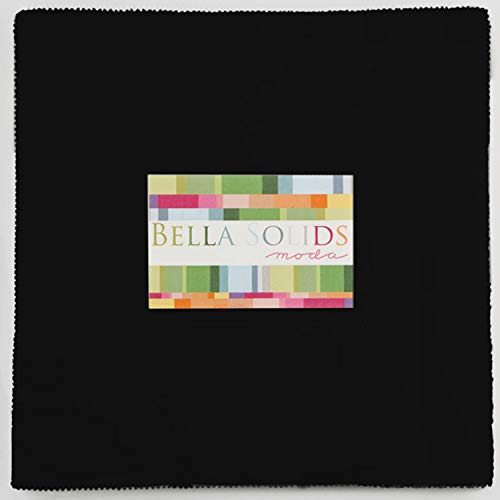 Moda Fabrics Black Bella Solids Layer Cake by Moda Fabrics - Image 1