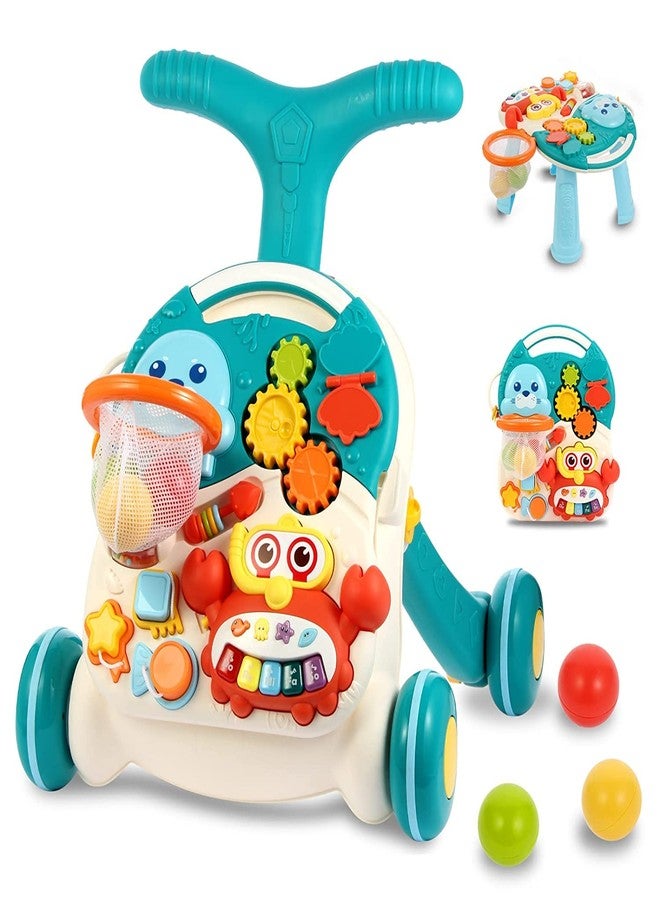 Sisliya Baby Activity Walker, First Step Multiple Pattern, Sit & Play, Music Toy, Stand & Walk, Building Blocks, Intelligence Development, Walker for 6-18 Months Baby, Boy & Girl Birthday Gift - Image 1