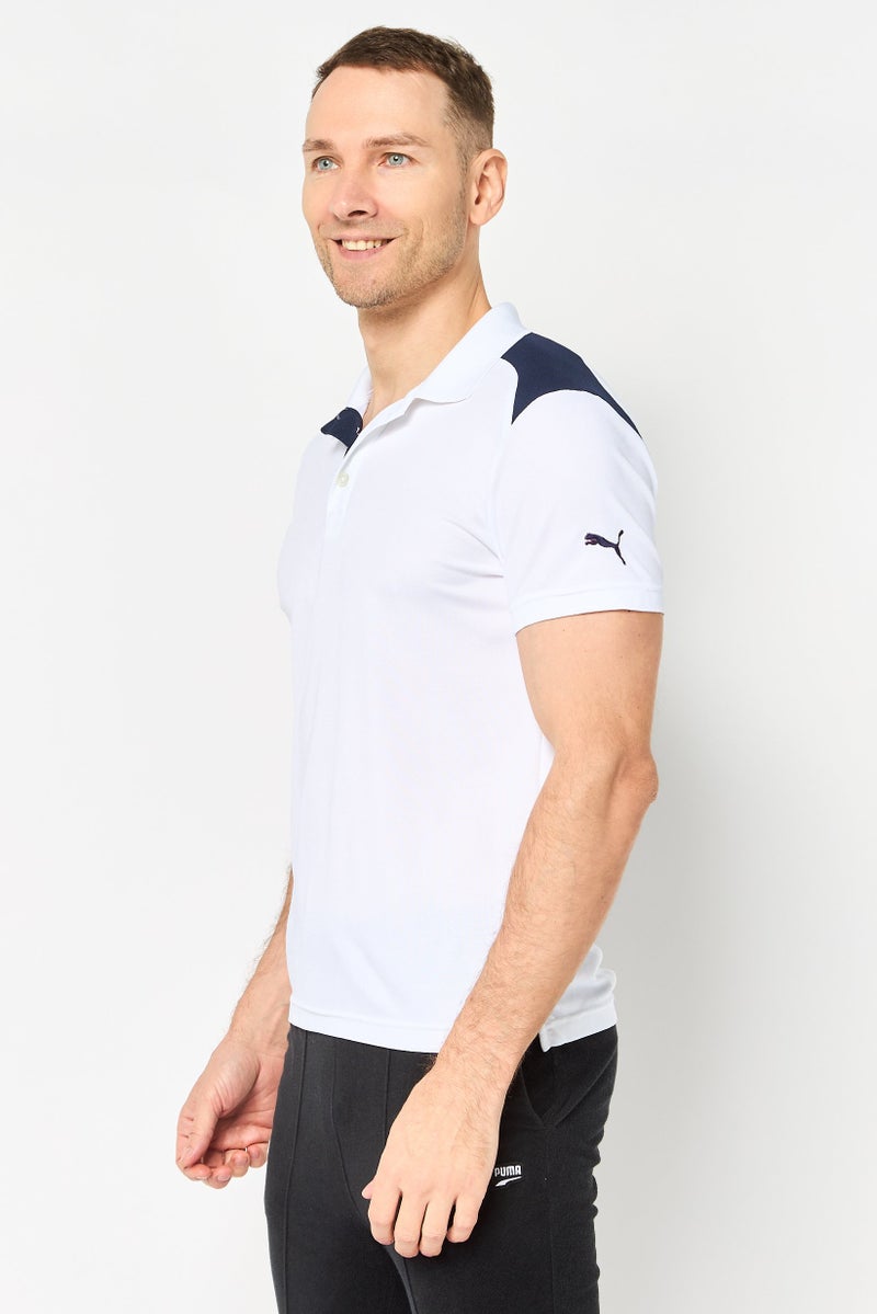 PUMA قميص بولو رياضي للرجال بأكمام قصيرة، خارجي، أبيض - Image 3