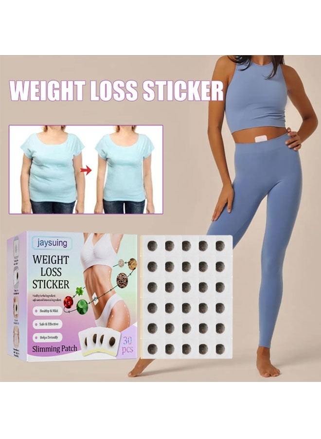 Jaysuing 90Pcs Weight Loss Stickers Navel Slimming Patches Herbal Ingredient Burn Fat Accelerate Metabolism - Image 5
