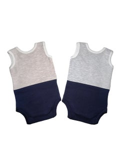 LADI Baby Sleeveless Bodysuit Onesie (Pack of 2) Multicolor  - Image 2