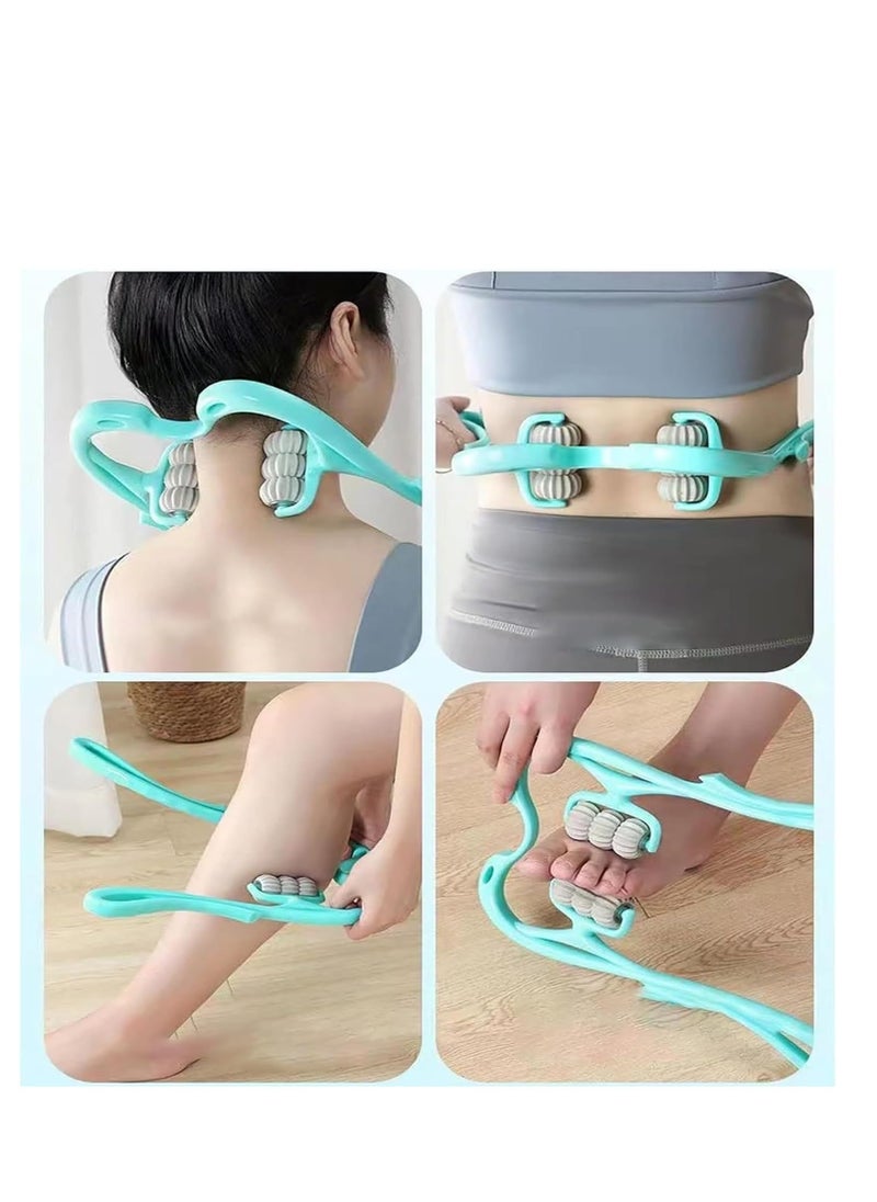 Cool Baby Style - Neck Massager Roller with 6 Massage Balls, Deep Tissue Trigger Point Massage Tool  (BLUE) - Image 1