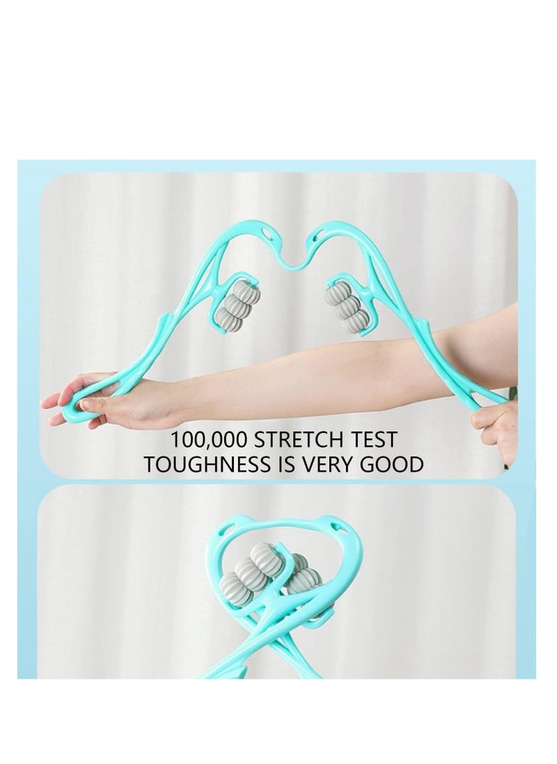 Cool Baby Style - Neck Massager Roller with 6 Massage Balls, Deep Tissue Trigger Point Massage Tool  (BLUE) - Image 1