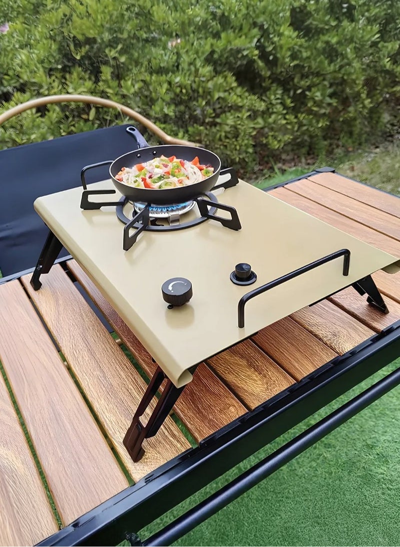 جرين ليون موقد تخييم قابل للطي GCS-20 مع حقيبة حمل / قوة تسخين 4000 واط / موقد من الفولاذ المقاوم للصدأ / مقابض قوية - كاكي - Image 2