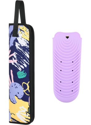 Beautyflier HeatResistant Flat Iron and Straightener Holder with Silicone Mat  Travel Case for Hair Tools 165IN Color Graffiti