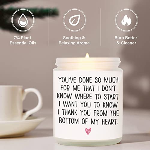 BAUBLEDAZZ Thank You Gifts for Women, Thank You Candle- Handmade Lavender Natural Soy Wax Candle (7oz)- Appreciation Gifts for Friends, Coworker, Men, Hostess - Image 4