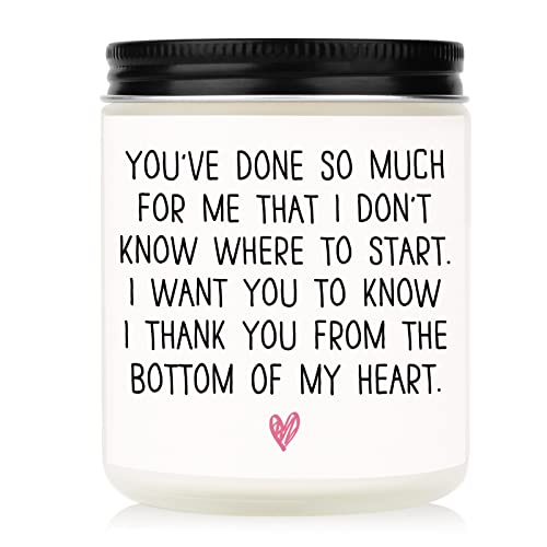 BAUBLEDAZZ Thank You Gifts for Women, Thank You Candle- Handmade Lavender Natural Soy Wax Candle (7oz)- Appreciation Gifts for Friends, Coworker, Men, Hostess - Image 1