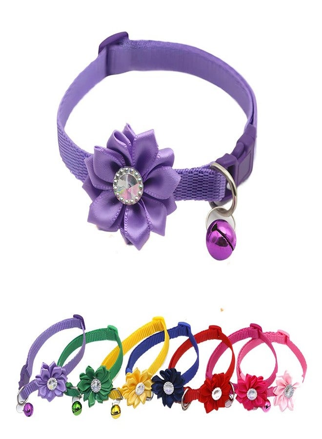 WeimoMonkey Pink Puppy Collar with Bell, Nylon Xs Dog Collar Girl Soft Cat Collars Adjustable for XXS Xs Small Pet Kitten Dogs Animal Litter Tiny - Image 4