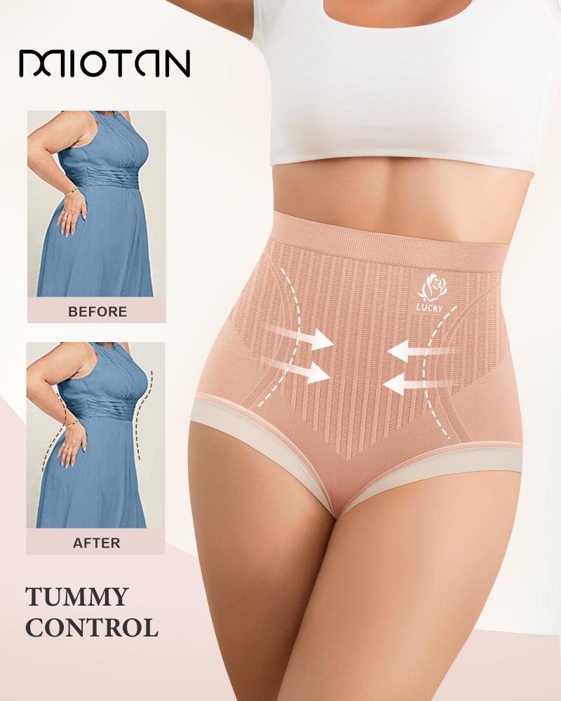 MIOTAN Women's High Waisted Underwear Pack Tummy Control Top Ladies Panties Postpartum Compression Post Partum, XL - Image 3