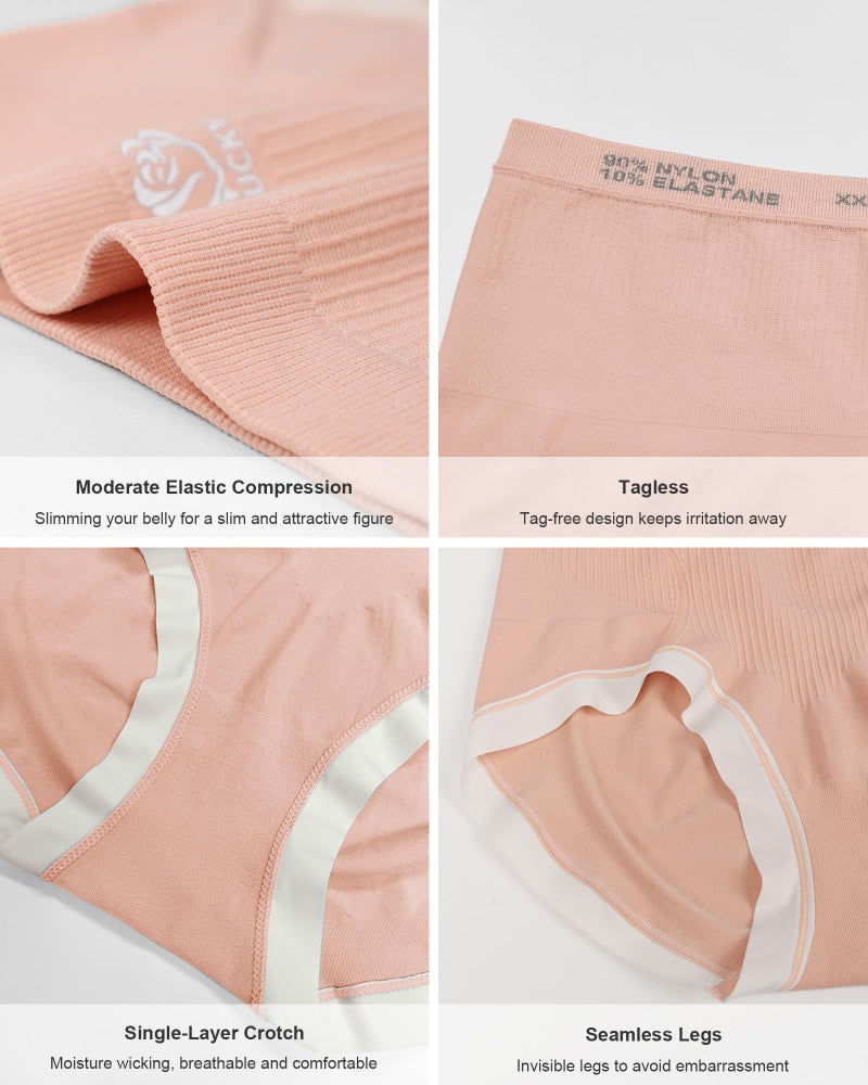 MIOTAN Women's High Waisted Underwear Pack Tummy Control Top Ladies Panties Postpartum Compression Post Partum, XL - Image 5