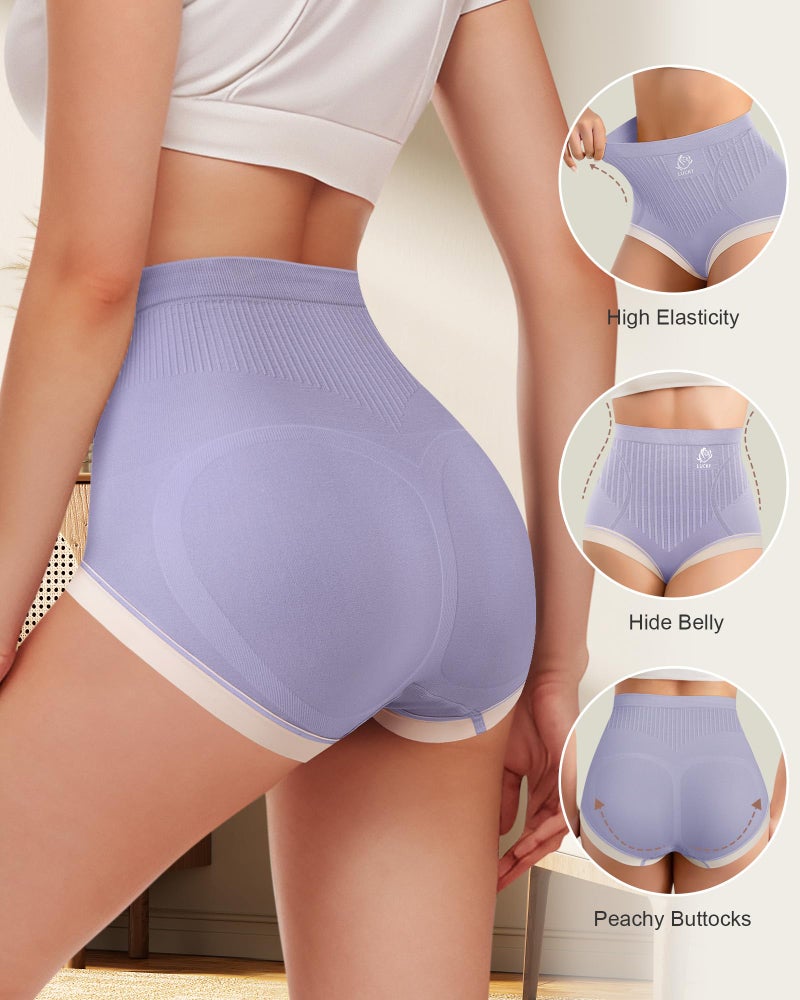 MIOTAN Women's High Waisted Underwear Pack Tummy Control Top Ladies Panties Postpartum Compression Post Partum, XL - Image 4