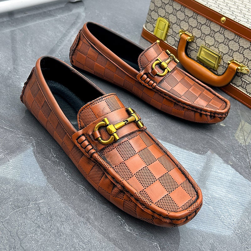 Vintage Genuine Leather Men'S Loafers Men'S Shoes Casual Leather Shoes Breathable Shoes Fashion Shoes Handmade Leather Shoes Men'S Loafers - Image 5