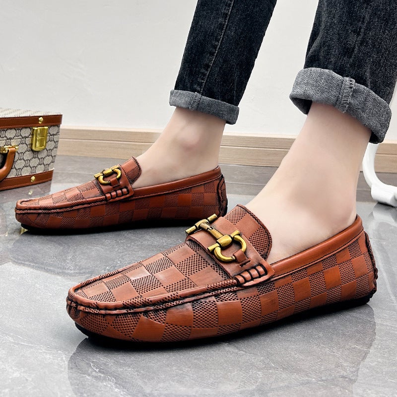 Vintage Genuine Leather Men'S Loafers Men'S Shoes Casual Leather Shoes Breathable Shoes Fashion Shoes Handmade Leather Shoes Men'S Loafers - Image 2