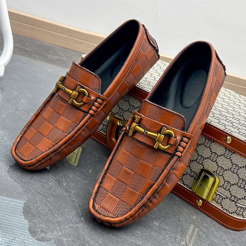 Vintage Genuine Leather Men'S Loafers Men'S Shoes Casual Leather Shoes Breathable Shoes Fashion Shoes Handmade Leather Shoes Men'S Loafers - Image 4
