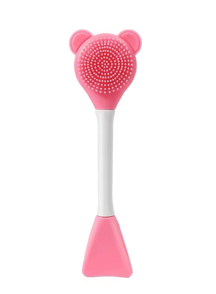 Goolsky Double Head Facial Mask Brush Silicone Applicator Spatula Spoon Stirring Stick Women Skin Facial Cleansing Care Home Makeup Tools - Image 1