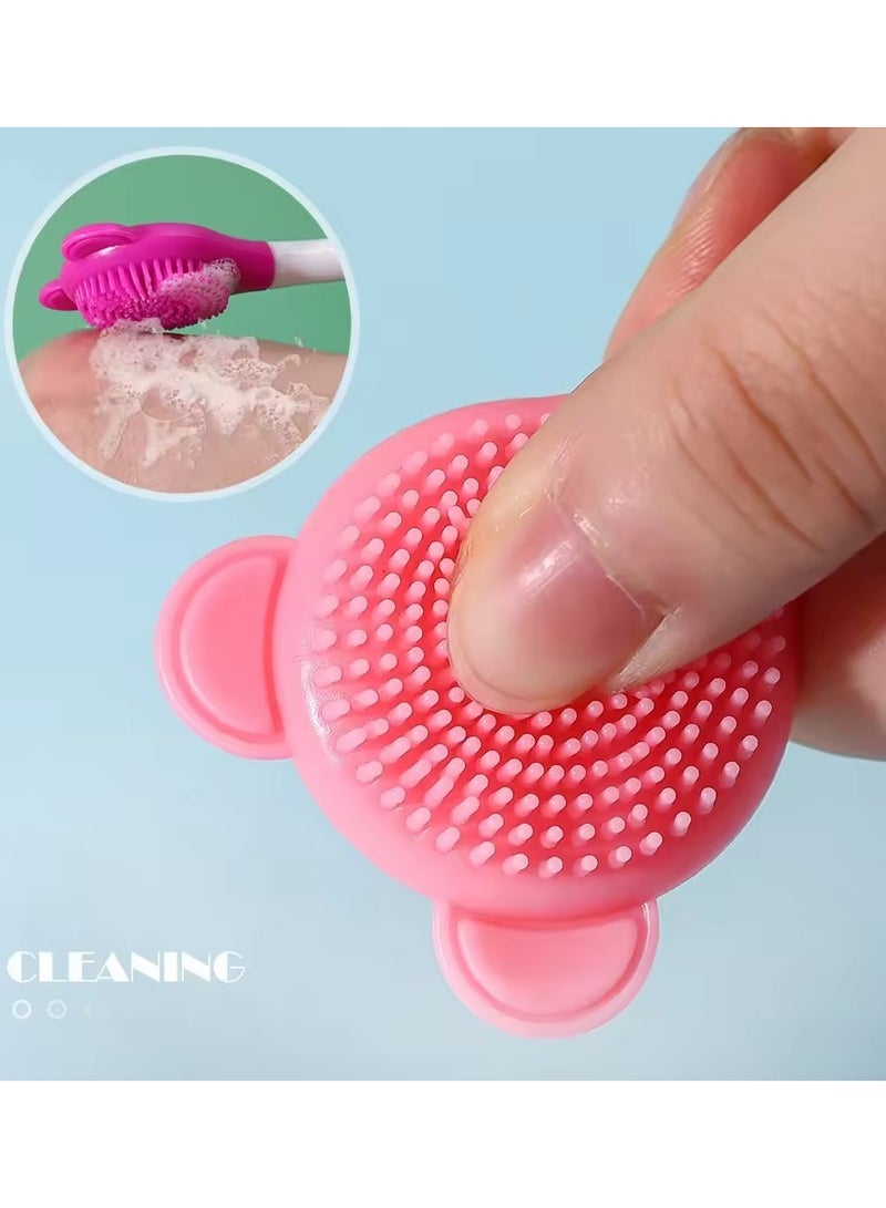 Goolsky Double Head Facial Mask Brush Silicone Applicator Spatula Spoon Stirring Stick Women Skin Facial Cleansing Care Home Makeup Tools - Image 3