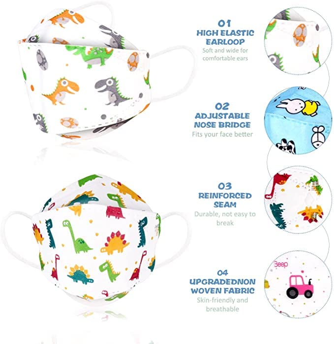 Mummamia KF94 Disposable Fish Mouth Type Child Safety Four-Layer Protective Mask- (3-12 years) - Image 4