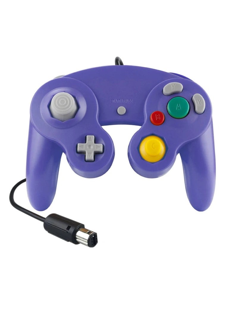 AS SEEN ON TV Wired Game Controller, Strong And Durable PC Precision Wired Gamepad, Easy To Operate Hassle Free Gaming Controller, Ergonomic Design Stable Joypad Controller For GameCube NGC, (Blue Purple)  - Image 1