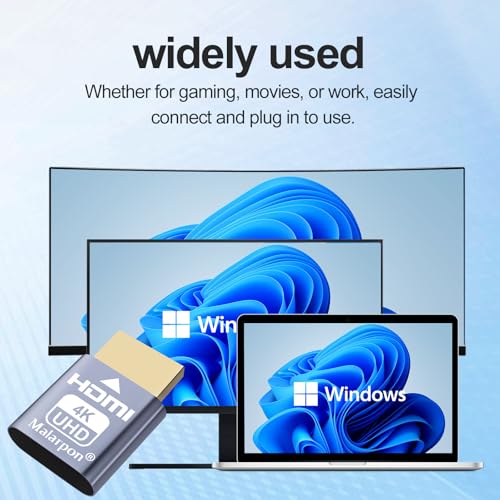 Malarpon HDMI Dummy Plug fit-Headless Display Emulator DDC EDID Headless Ghos with Windows Mac OSX Linux Great for Graphics Acceleration Support 3840x2160@60Hz 3P - Image 5