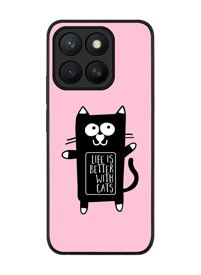 Stylizedd For Honor X8c Case,Slim fit Camera Protection, Shockproof Thin Phone cover  - Life is better with cats