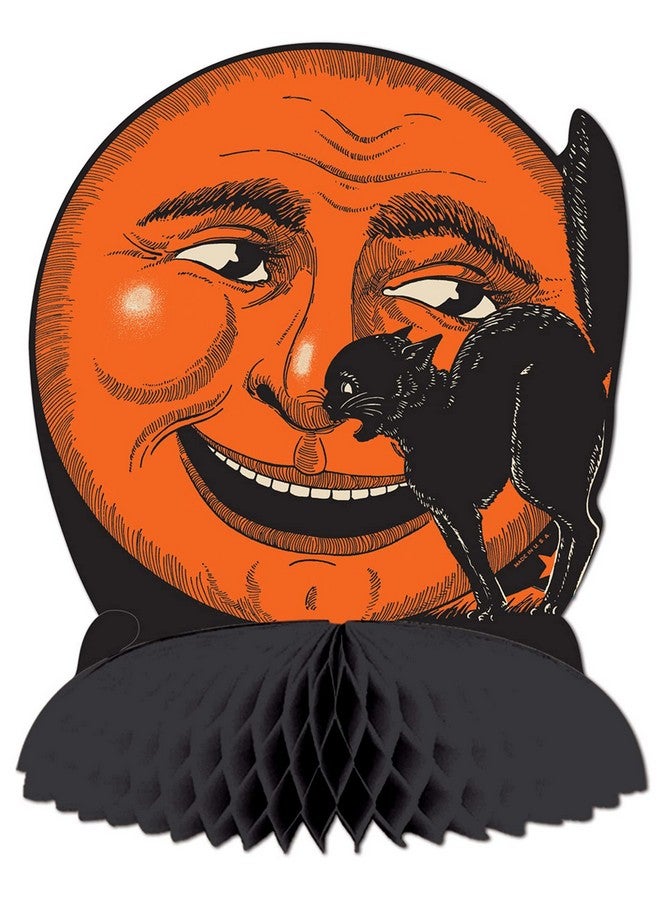 بيستل قطعة مركزية على شكل قطة وقمر من Beistle، مقاس 9-3/4 بوصة - Image 1