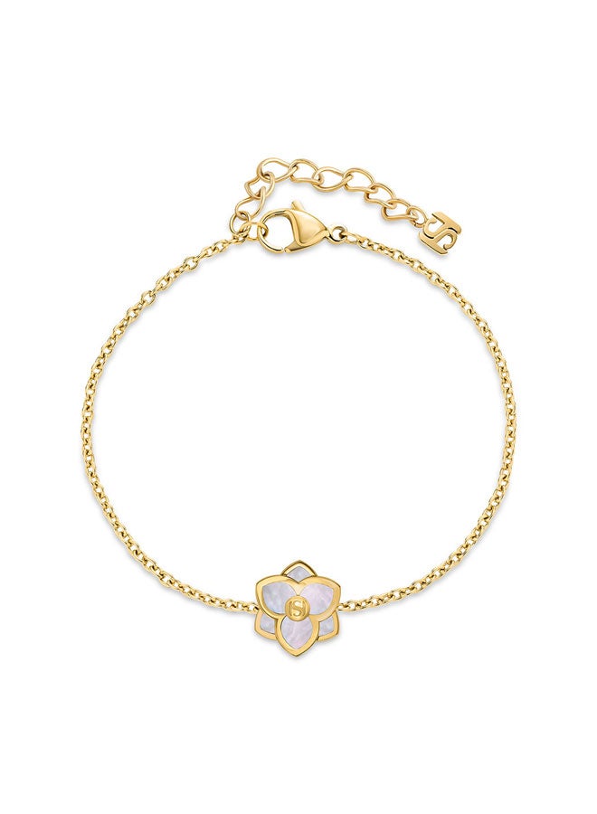 Saint Honore Paris سوار برج ماف بزهور مطلية بالذهب، إكسسوار فاخر مصمم - Image 2