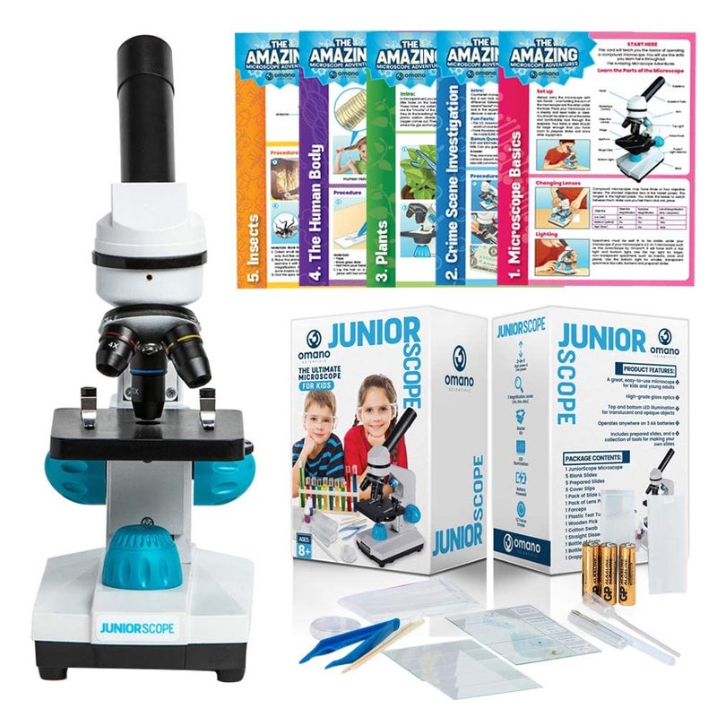 Omano Juniorscope Microscope for Kids Microscope Kit for Kids 8 for Science Microscope Experiments Kids Microscope Kit That Encourage STEM Exploration Beginner Microscope for Kids 8 and Up - Image 2