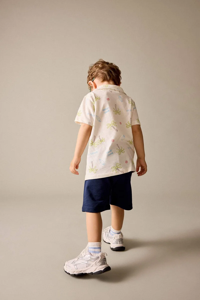 DeFacto Palm Tree Patterned Baby Boy 2 Piece Set