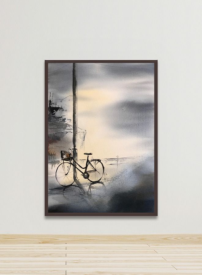 Marktna Canvas Wall Art For Wall Decoration Modern Design With A Hollow Brown Frame Size 120x80cm One Piece - Image 1