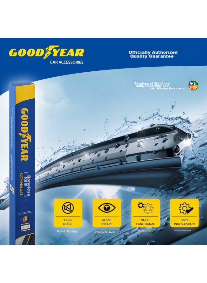 GOODYEAR Goodyear Changan Eado Plus Windshield Wiper Blades, For Models To Present, Automotive Accessories, Specialized Boneless Rubber Strip Wipers, 24/18  - Image 2